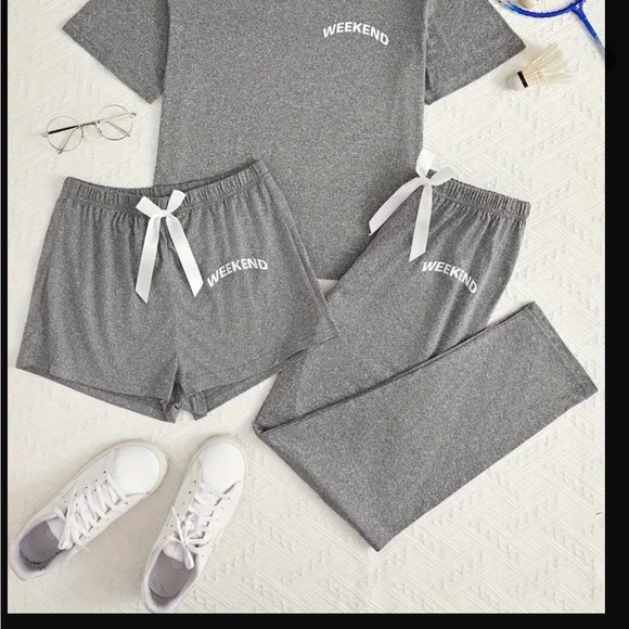 3 piece Weekend Gray Loungewear Set - Picture 2 of 6